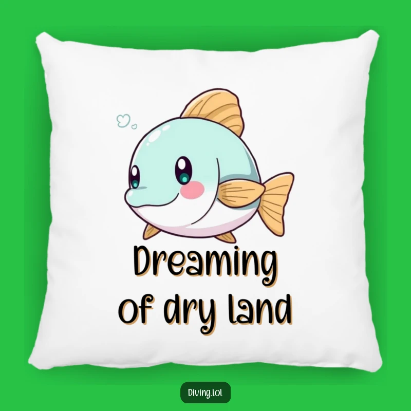 Funny Fish Dodge Pillow - Playful Character Comfort, Cute Funny Gift