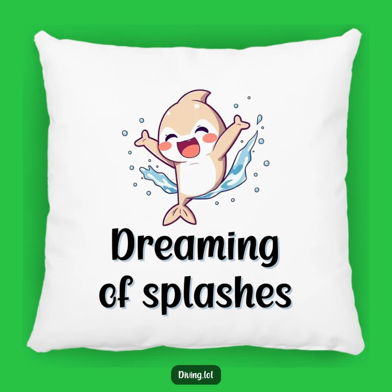 Funny Kicking Fins Pillow: Comfy Splash Character Plush, Cute Funny Gift