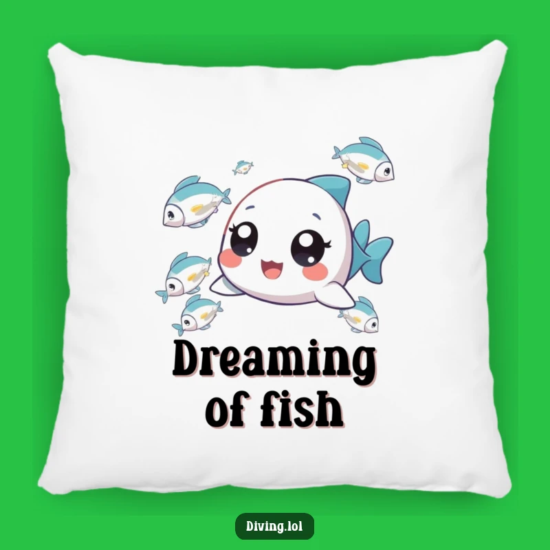 Funny Tiny Fish Chaser Pillow: Cozy Up with Delighted Dreams