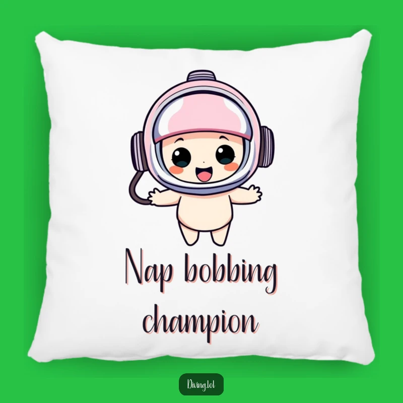 Funny Diving Helmet Pillow: Cuddle Up with a Happy Bobbing Character, Super Comfy Funny Gift!