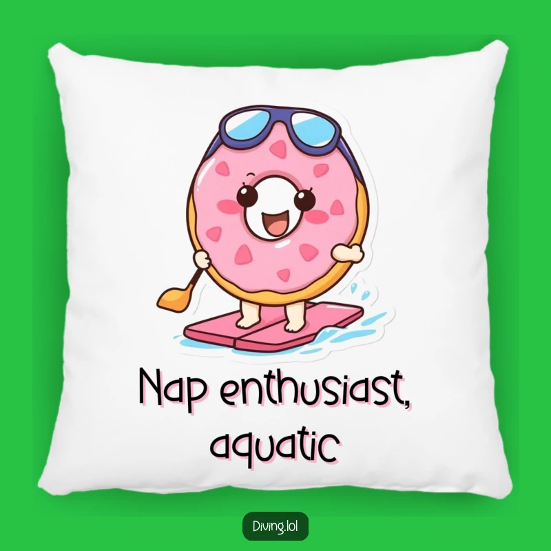 Funny Doughnut Flippers Pillow: Cozy Comfort with a Cheerful Paddling Pal