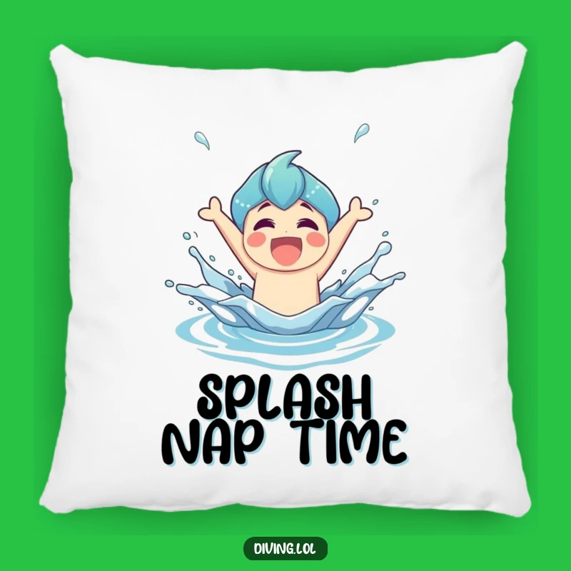 Funny Splash Pillow: Joyful Character's Triumphant Moment, Adorable Funny Gift