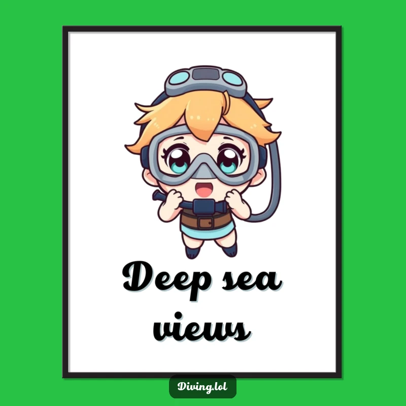 Funny Dive Mask Digital Art - Instant Underwater Wonder Decor