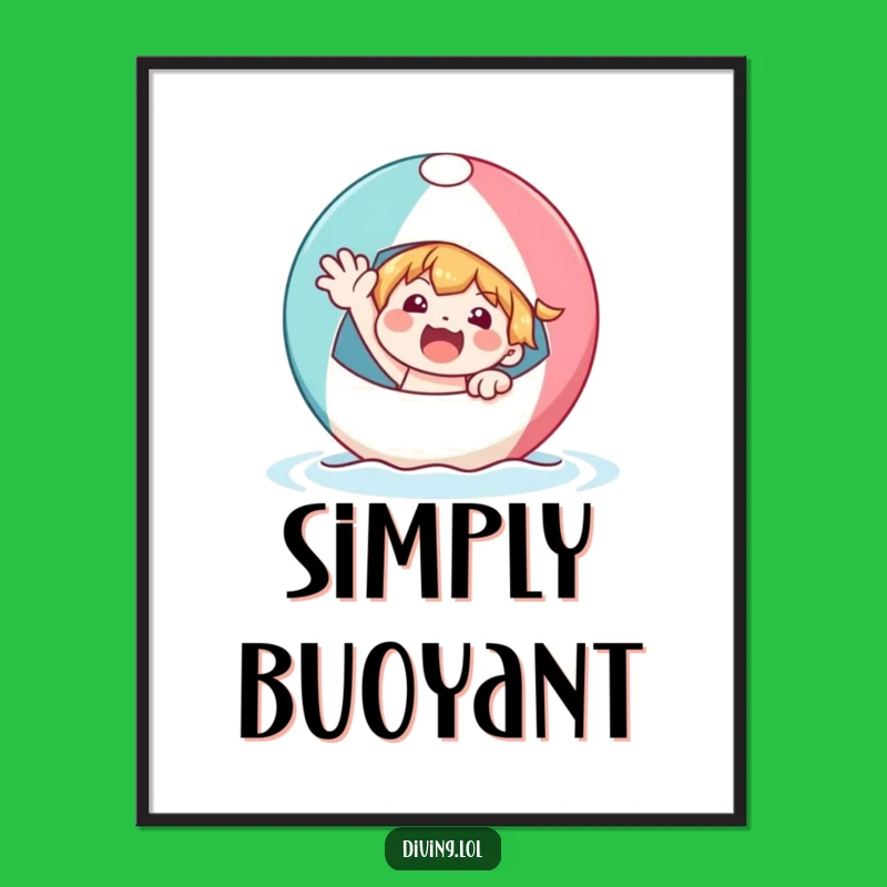 Funny Beach Ball Character Digital Art: Bring Sunny Joy to Your Space!