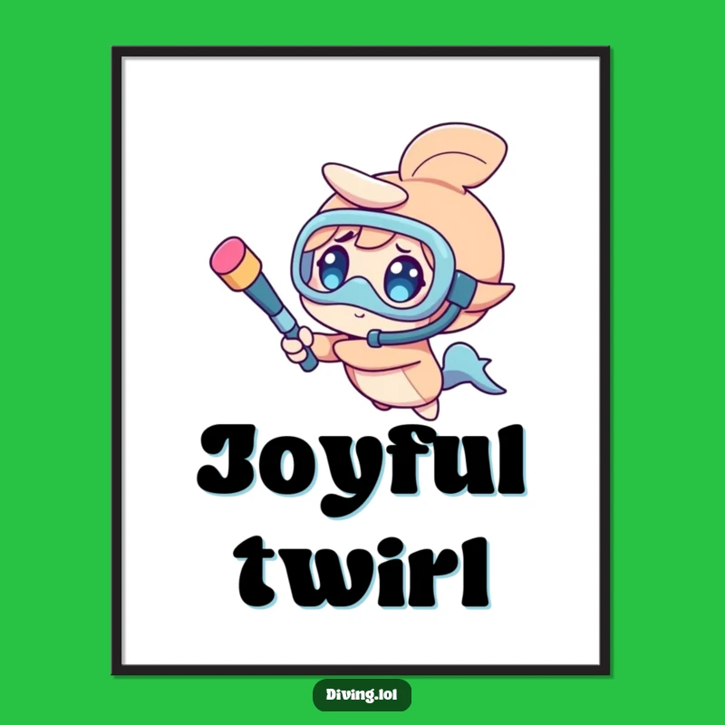 Funny Snorkel Digital Art - Instant Playful Decor