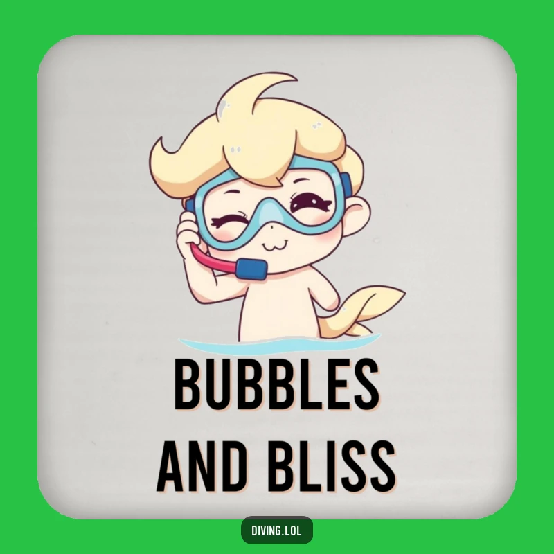 Funny Winking Snorkeler Coaster: Protect Surfaces with a Wink, Cute Funny Gift