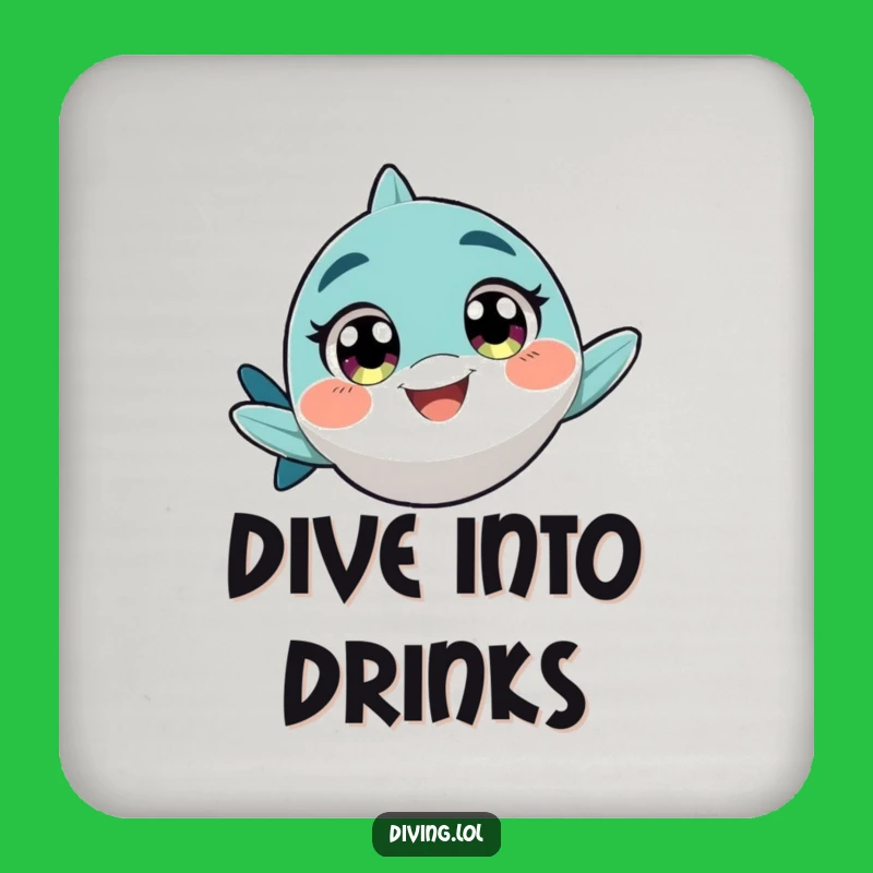 Funny Fast Swimmer Drink Coaster, Character's Rapid Table Protection