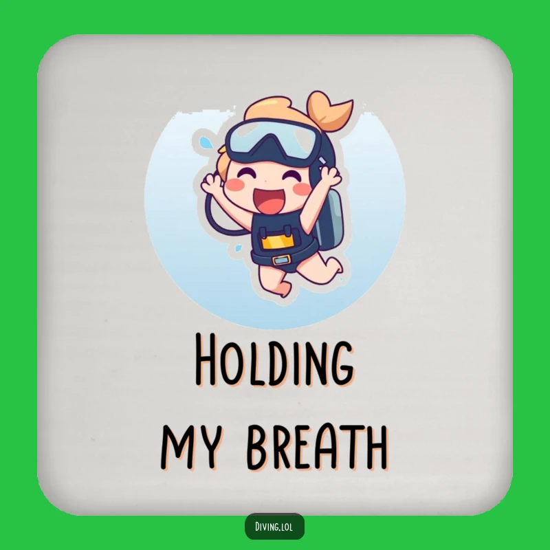 Funny Dangling Scuba Coaster: Protect Surfaces with Humor, Cute Funny Gift
