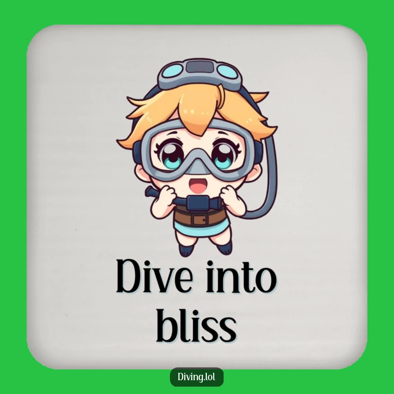 Funny Dive Mask Coaster Set - Protect Surfaces with Humor