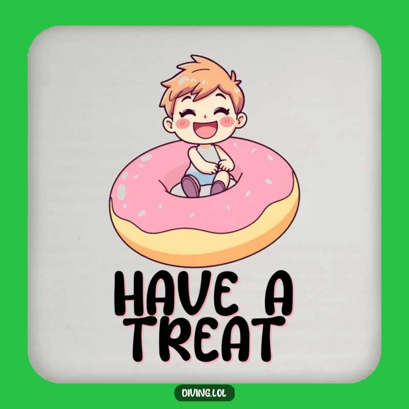 Funny Donut Rider Coaster Set: Joyful Character, Protect Surfaces Hilariously