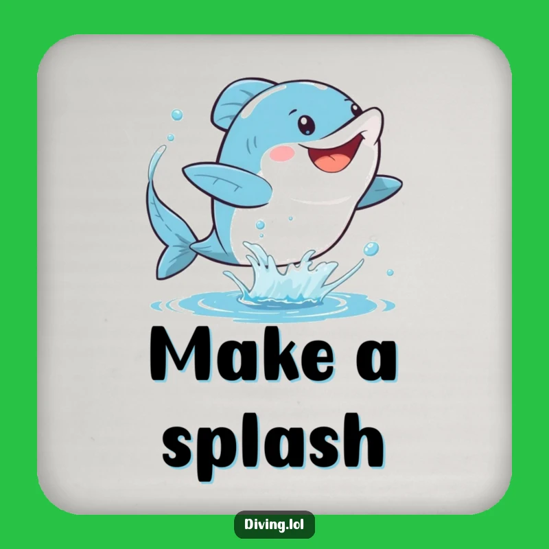 Funny Fins Drink Coaster: Protect Your Table with a Splashy Character, Fun Funny Gift!