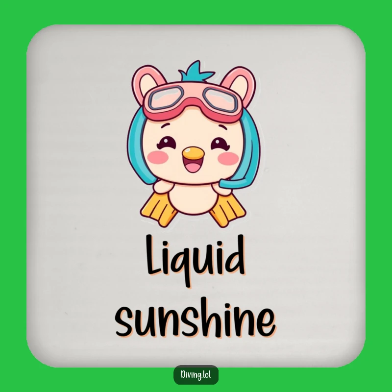 Funny Kawaii Flippers Coasters: Protect Surfaces with Underwater Cheer