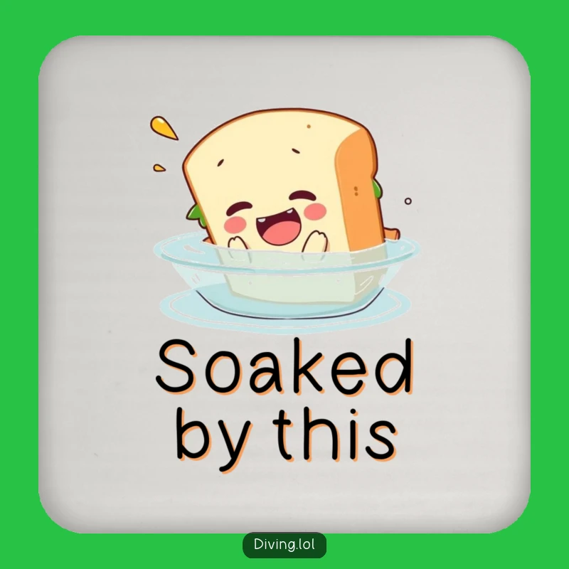 Funny Sandwich Belly Flop Coaster: Protect Surfaces with Comical Water Art