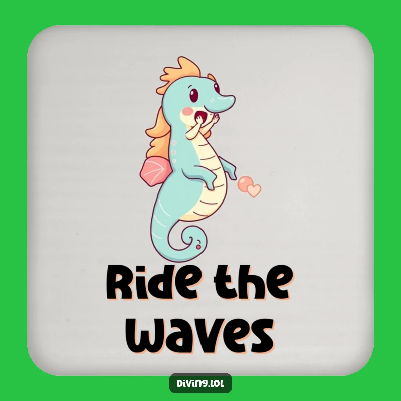 Funny Seahorse Rider Coaster: Character's Joyful Drink Protection Gift