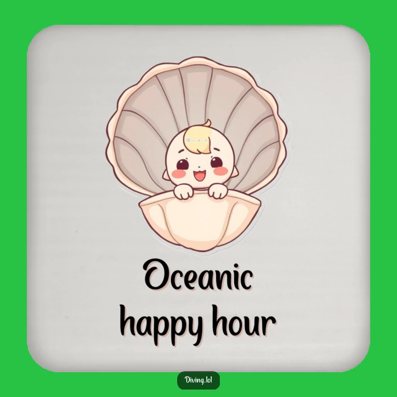 Funny Seashell Peeker Coaster - Protect Surfaces with Whimsy