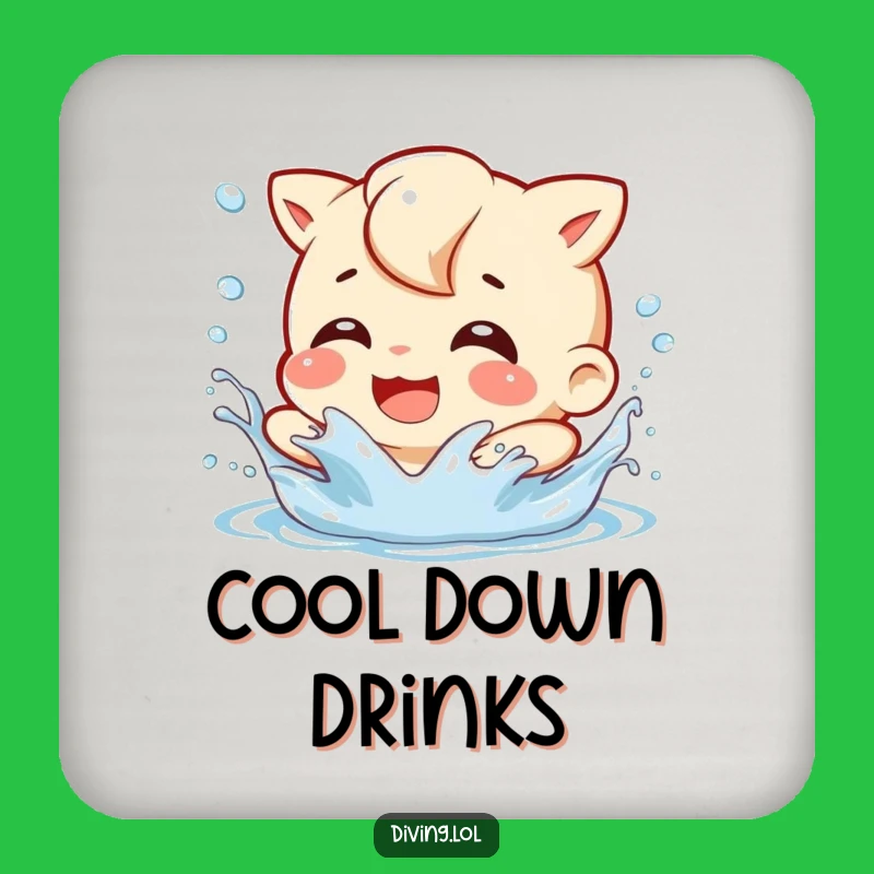 Funny Splash Character Coaster: Protect Surfaces with Playful Splashes