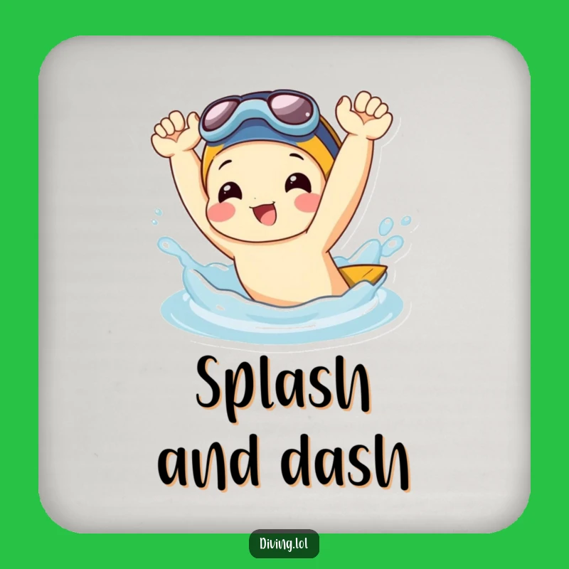 Funny Splash Coaster: Joyful Character Flipping Fun - Hilarious Tabletop Protection Gift