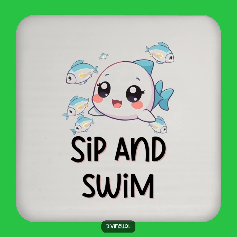 Funny Tiny Fish Chaser Coasters: Protect Surfaces with Delighted Charm