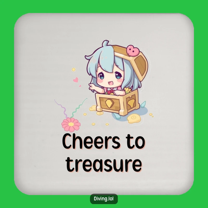 Funny Treasure Hunter Coaster: Hilarious Seabed Drink Protector