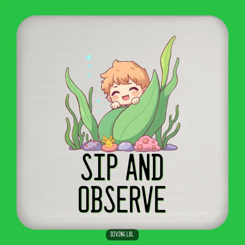 Funny Underwater Peek Coaster Set: Protect Surfaces with Aquatic Intrigue!