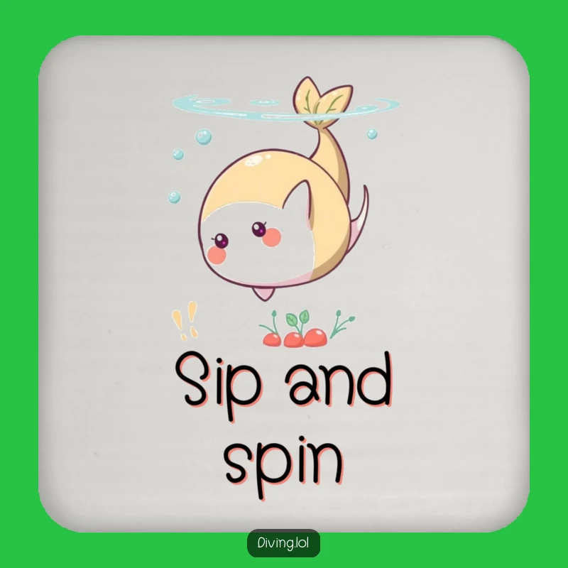 Funny Underwater Somersault Coaster: Protect Surfaces with Playful Aquatic Art