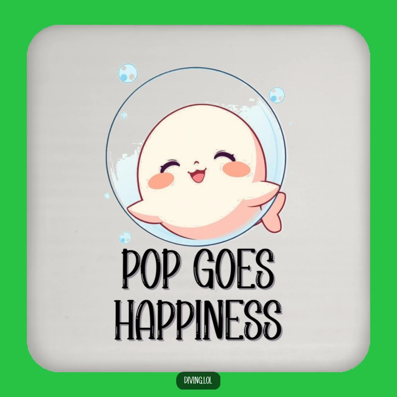 Funny Kawaii Bubble Coaster: Underwater Charm for Your Drinks, Hilarious Gift