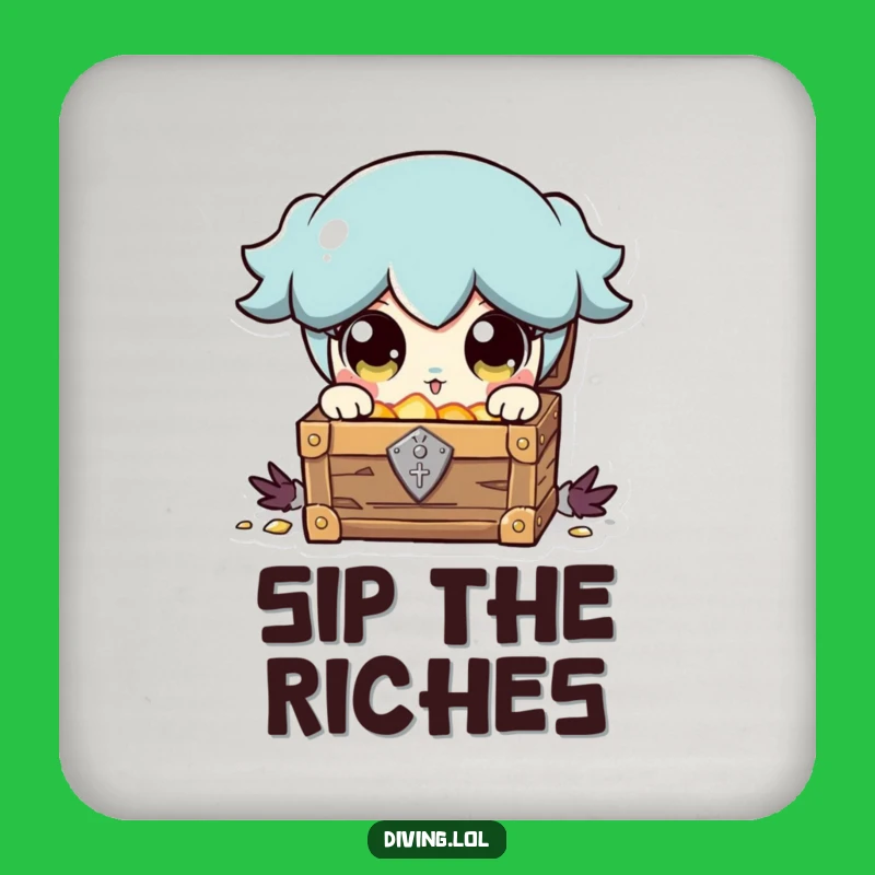 Funny Treasure Coaster: Shiny Eyes Discovery, Protect Surfaces Humorously