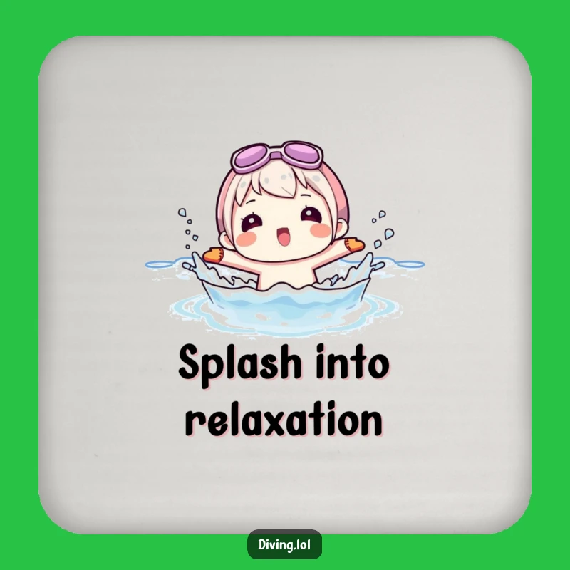 Funny Beach Coaster: Character's Flipping Splash Fun!