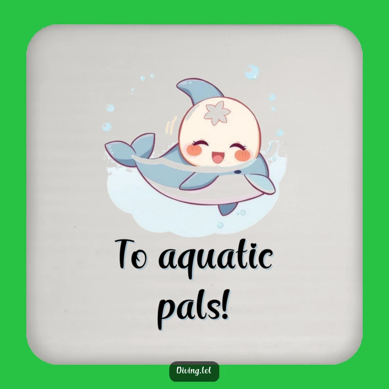 Funny Creature & Dolphin Coaster Set: Protect Surfaces with Ocean Charm