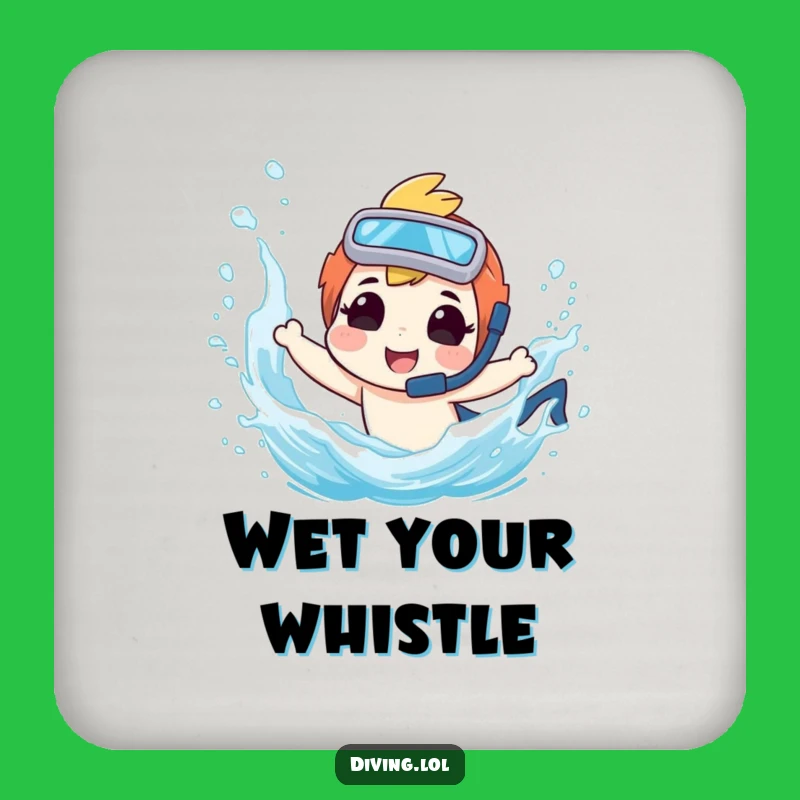 Funny Diver Coaster - Playful Splash Drink Mat, Humorous Table Protection Gift