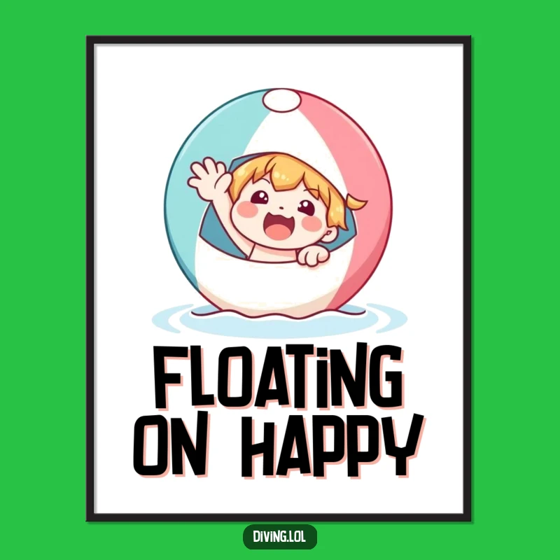 Funny Beach Ball Character Poster: Add Sunny Whimsy to Your Walls!