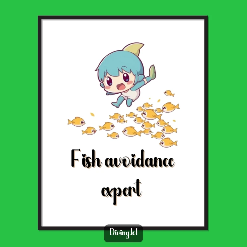Funny Fish Dodge Leap Poster - Decorate with Surprise