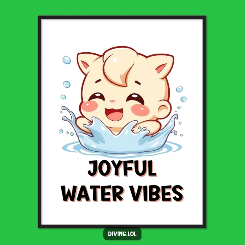 Funny Splash Character Poster: Adorn Your Walls with Playful Energy