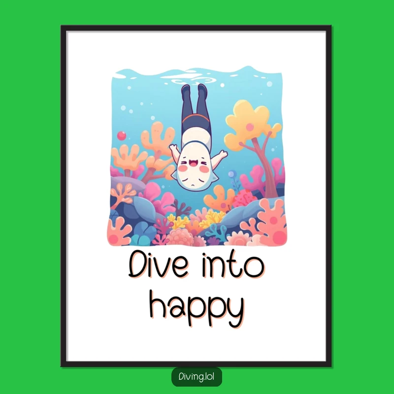 Funny Underwater Giggles Poster - Bring Humorous Aquatic Charm to Walls