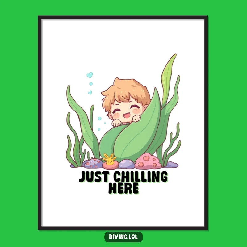 Funny Underwater Peek Poster: Add Aquatic Whimsy to Your Walls!