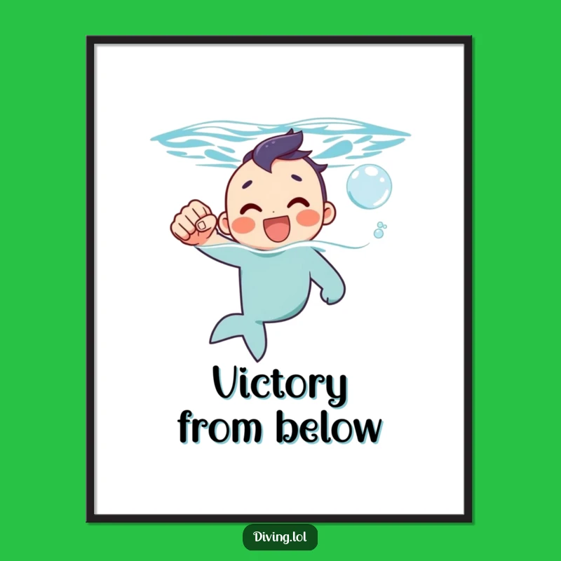 Funny Surfacing Fist Pump Poster - Motivate Your Space
