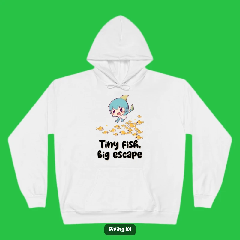 Cozy Funny Fish Dodge Leap Hoodie - Warmth and Whimsy