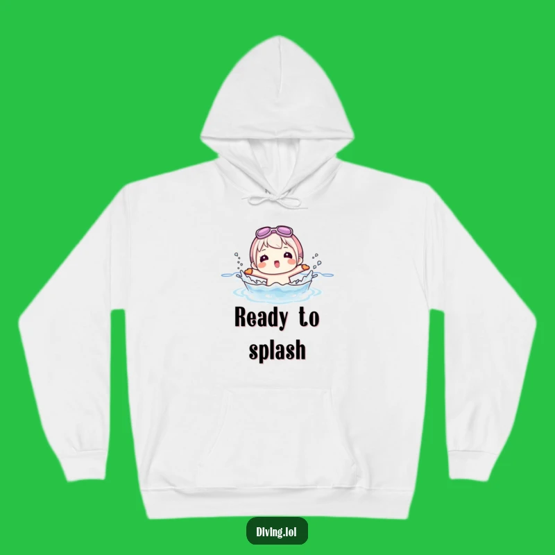 Cozy Funny Hoodie: Character's Flipping Splash Fun!