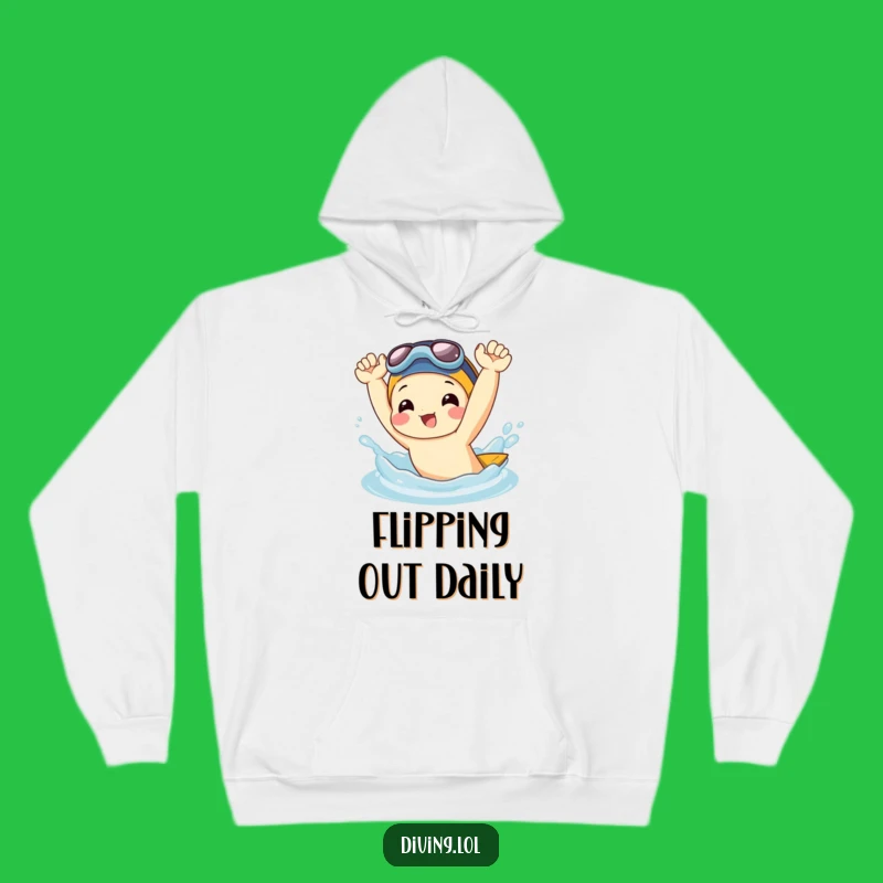 Funny Cozy Hoodie: Joyful Character Splashing - Warm & Hilarious Winter Beach Gift