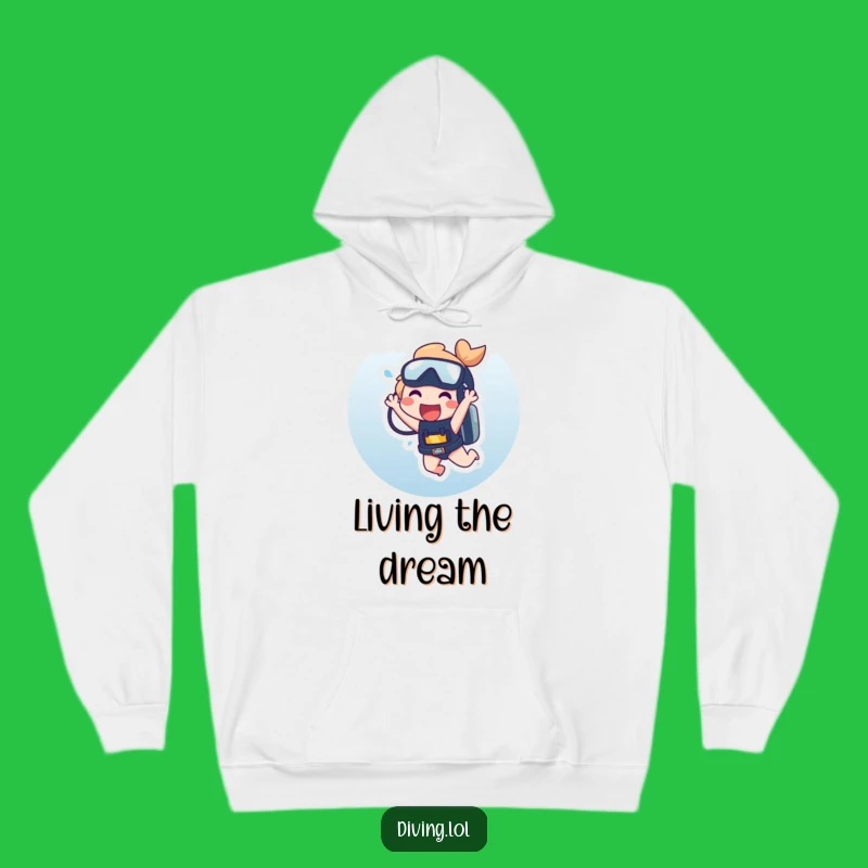 Funny Dangling Scuba Hoodie: Cozy Dive Laughs, Warm Funny Gift for Adventurers