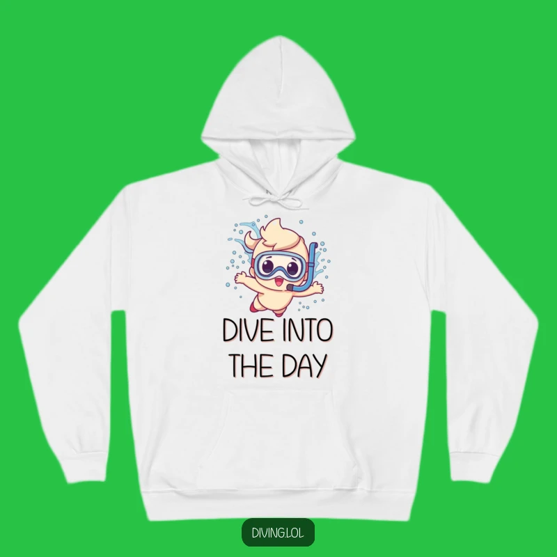 Funny Diving Character Hoodie: Stay Cozy After Your Ocean Adventures