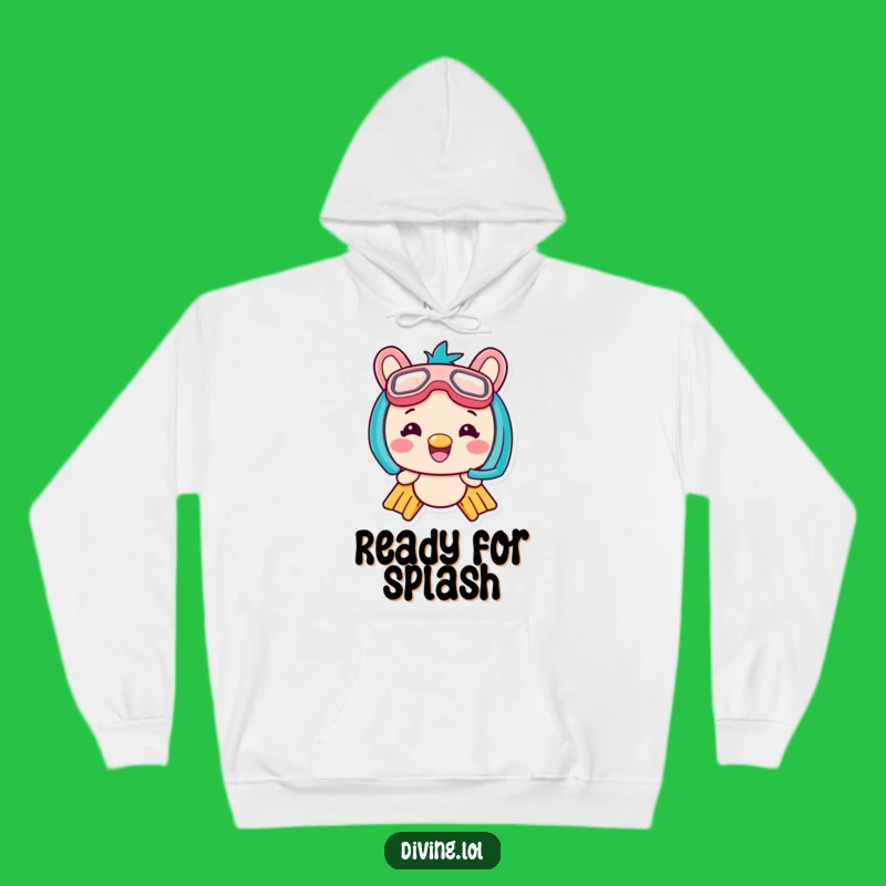 Funny Kawaii Flippers Hoodie: Cozy Snorkeler Grins