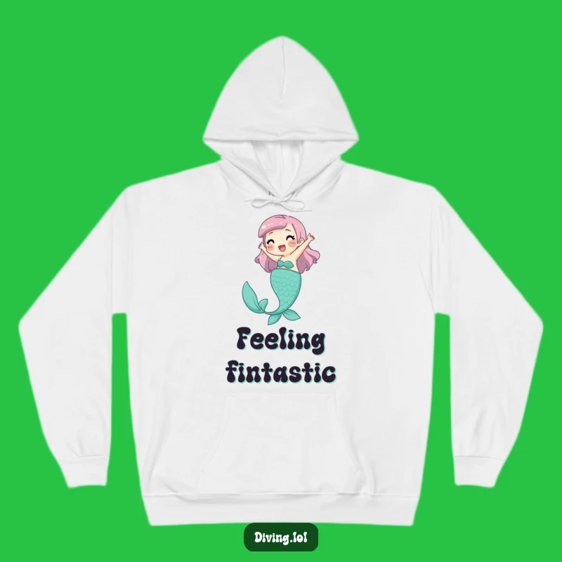 Funny Mermaid Dreamer Hoodie: Playful Character's Joyful Splash, Cozy Funny Gift