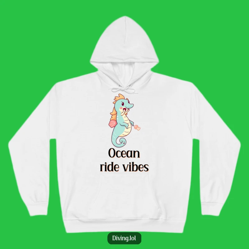 Funny Seahorse Rider Hoodie: Cozy Character's Delightful Ocean Journey Sweatshirt Gift