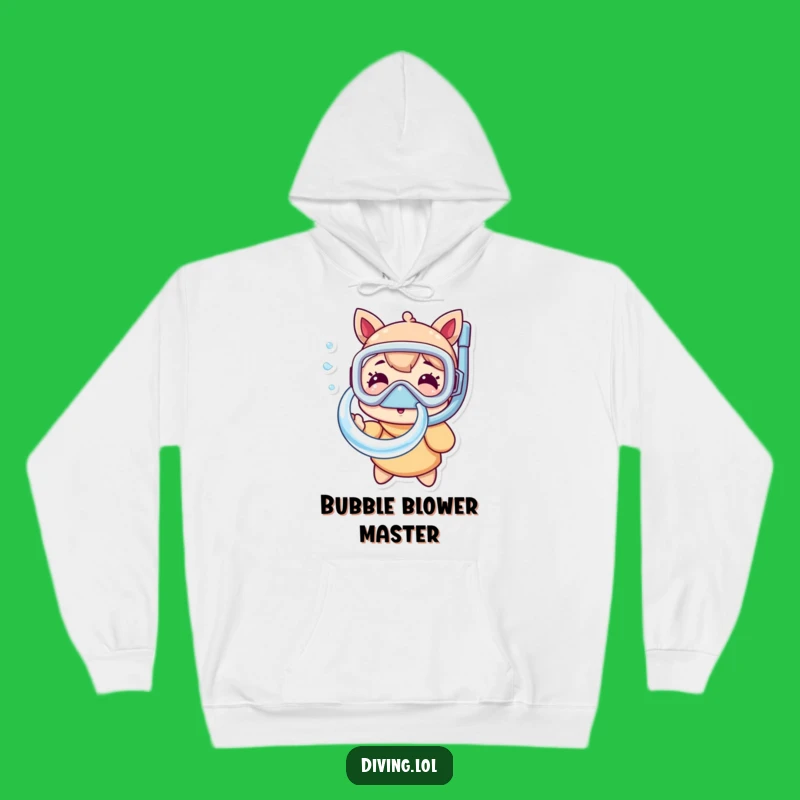 Funny Snorkel Mask Hoodie: Stay Cozy and Blow Bubbles with This Hilarious Character, Epic Funny Gift!