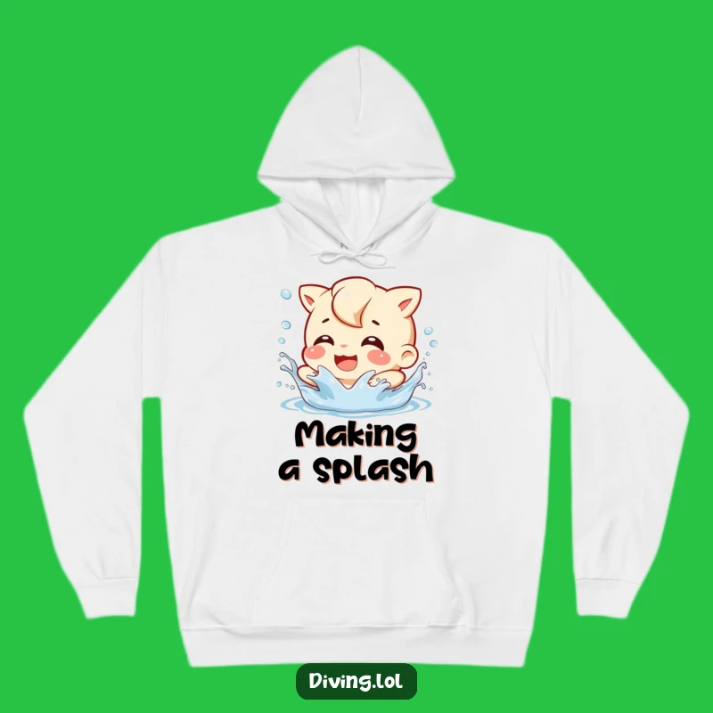 Funny Splash Character Hoodie: Cozy Up with Playful Water Vibes
