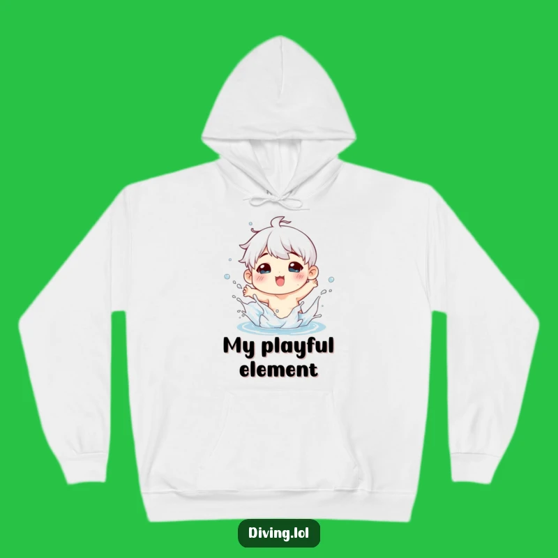 Funny Splashy Fun Hoodie: Charming Figure's Cozy Playful Gift