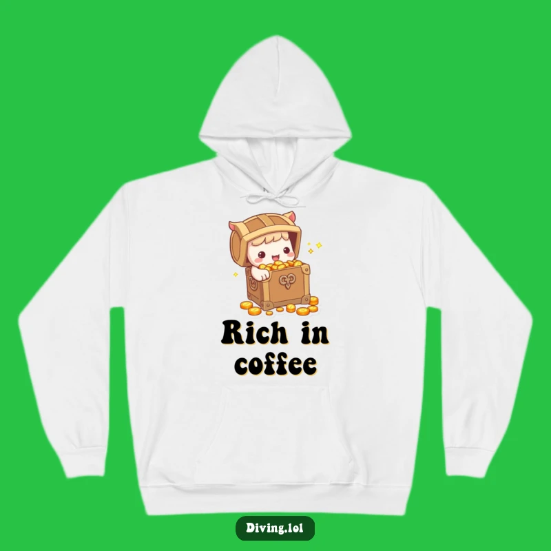 Funny Stash Hoodie: Cute Character With Treasure Chest - Cozy & Hilarious Wealthy Gift