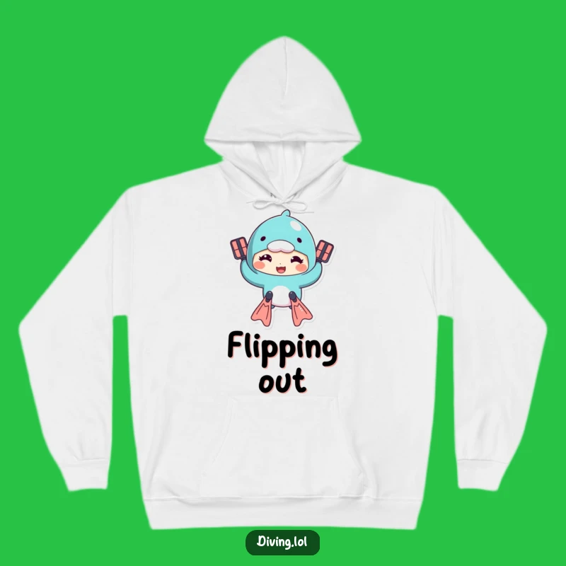 Funny Water Warrior Hoodie - Goofy Flippers Character, Cozy & Hilarious Gift