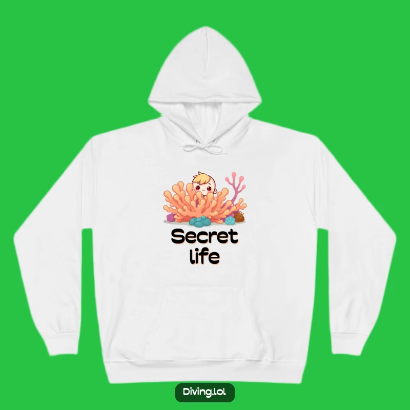 Funny Curious Reef Hoodie: Cozy Underwater Peeker, Perfect Hilarious Gift